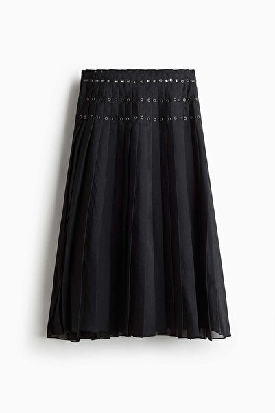 H&M Eyelet-detail plissé skirt