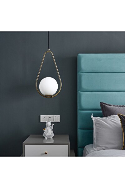 RFAN Pandantiv, Model ZM82, cu abajur, 1 x E14, înălțime reglabilă, auriu