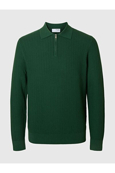 SELECTED Langarm-Poloshirt 100% Baumwoll