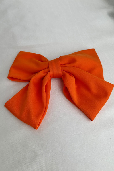 Modex Αυτόματη πόρπη με φιόγκο σε πορτοκαλί χρώμα (15 εκ.)