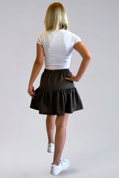 SHE BEST Seasonal Women's Skirt - Ecrin Fabric Mini Length Seasonal Women's Short Skirt