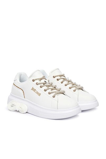 Just Cavalli المرأة أورسا ديس. حذاء رياضي SB1 ذو نعل سميك مع شعار مطبوع بشريط...