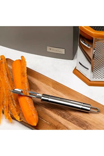 Kinghoff Vegetable and fruit cleaner, stainless steel, silver, peeler,