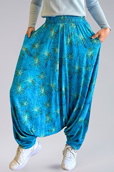 SHE BEST Authentic Viscose Shalwar - Viscose Fabric Comfortable Fit Belmando Bohemian Authentic Style Women's Shalwar with Pockets