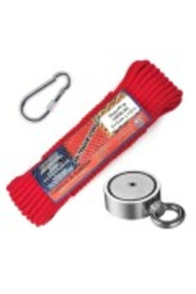 Magneo Smart Σετ μαγνητικού ψαρέματος: Δίπλευρο δοχείο D60 + σχοινί 6 mm + καραμπίνερ