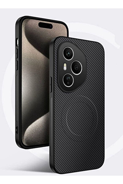 Generic جراب مغناطيسي لهاتف Honor 400 Pro، نسيج قطني فاخر، غطاء أنيق مقاوم لل...