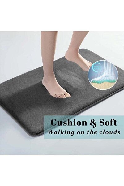 Generic Bath Mat for Bathroom, Extra Soft and Absorbent, Non Slip Carpet, Soft, Machine Wash Dry, Dark Gray