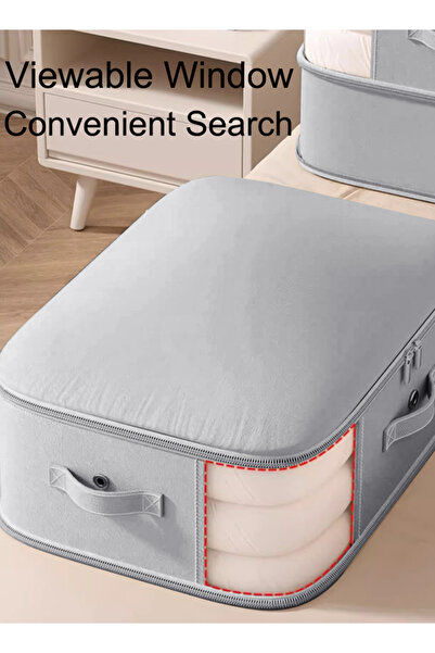 Generic 2 Pack Ultra Space Saving Self Compression Organizer,for Comforters,Clothes, Bedding,Blankets Gray