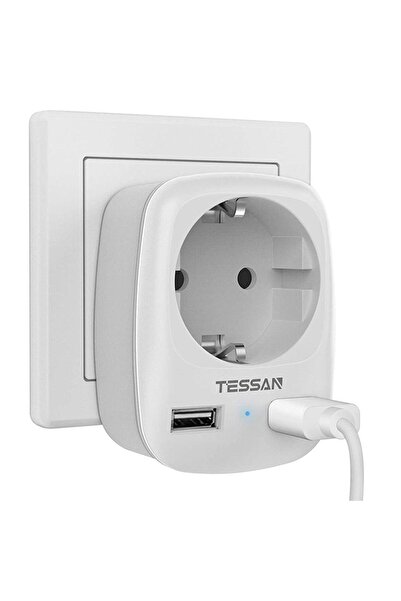 TESSAN Adaptor TS-611-DE, 2xUSB - 2,4A, 13A