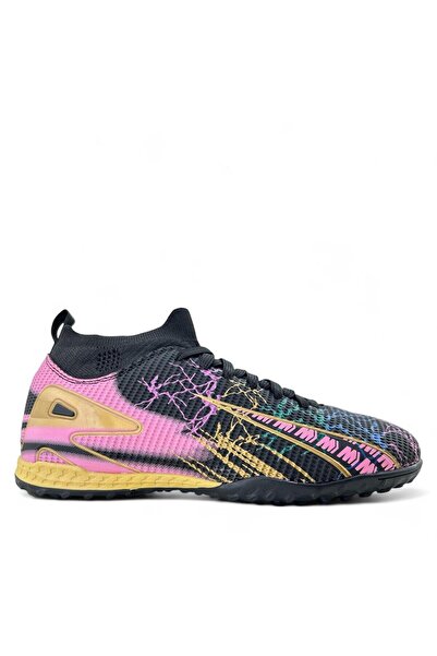 stilfest Comfortable Lace-Up Astroturf Field Shoes Black