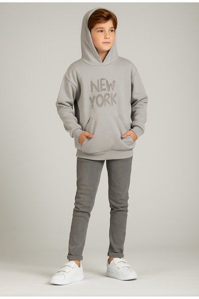 Mackays Φούτερ για αγόρια με κουκούλα, υφασμάτινο, πλενόμενο, με ανάγλυφο τύπ...