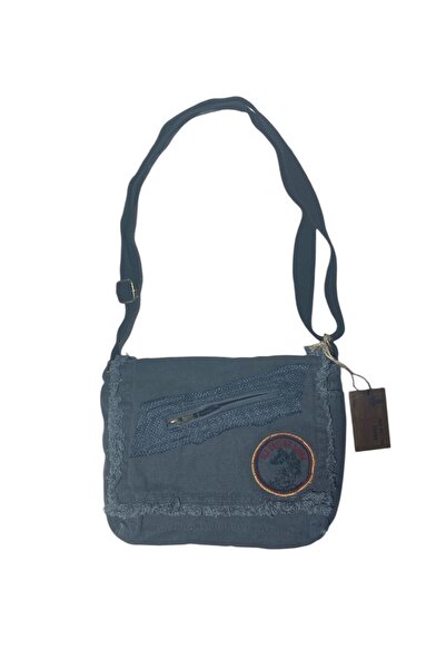 Old Cotton Vintage Small Casual Unisex Daily Crossbody Messenger Bag S Size 26X20Cm