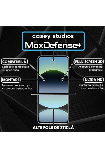 Casey Studios Xiaomi Redmi Note 14 4G Screen Protector, Full Cover, Ultra HD, Anti Scratch, Anti Shock, Black Edges