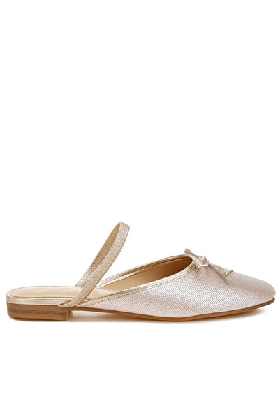 london Rag Women Glitter Ballet Mules in Champagne Gold