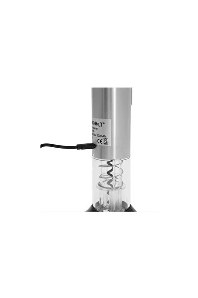 Kinghoff Electric bottle corkscrew, rechargeable, gray,