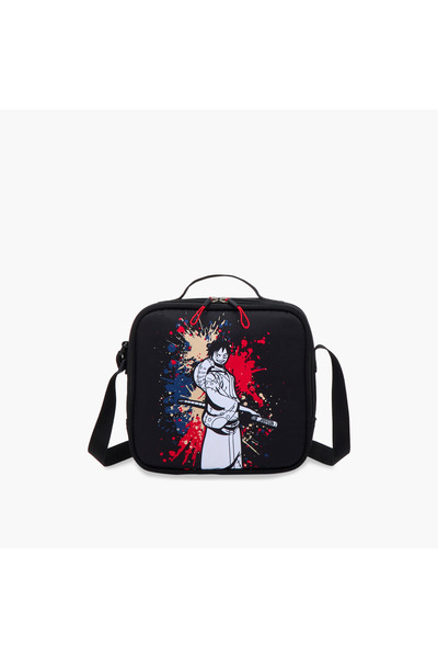 TOEI ANIMATION One Piece Print Lunch Bag with Zip Closure