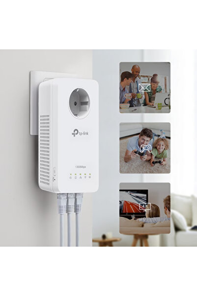 TP-LINK Προσαρμογέας Powerline TL-WPA8631P, AC1200, Διπλής Ζώνης, Gigabit, 2x2 MIMO