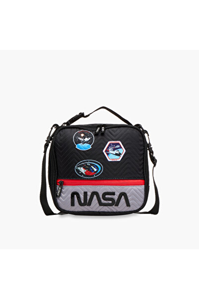 Nasa Printed Lunch Bag with Zip Closure