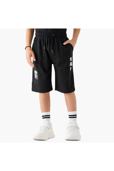 TV TOKYO Printed Shorts with Elasticated Drawstring and Pockets
