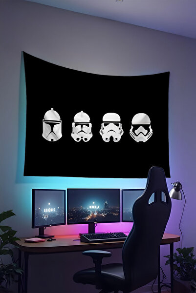 RUGRUMBA غطاء جدار حرب النجوم - تصميم مستوحى من الأفلام، قماش عالي الجودة، سج...