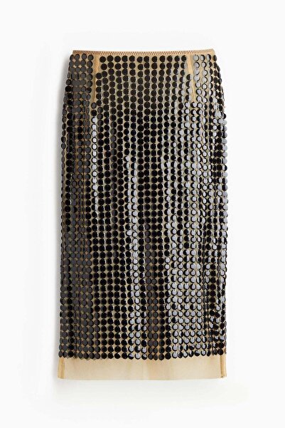 H&M Sequined mesh skirt