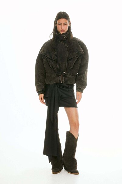 H&M سترة تويل كبيرة الحجم