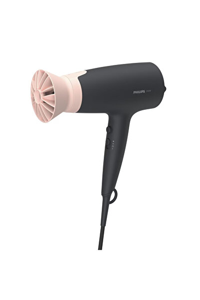 Philips Στεγνωτήρας μαλλιών, Philips, 2100 W, Thermo Protect, 3 ρυθμίσεις θερμοκρασίας, 2 ρυθμίσεις ταχύτητας, 14 mm, Μαύρο/