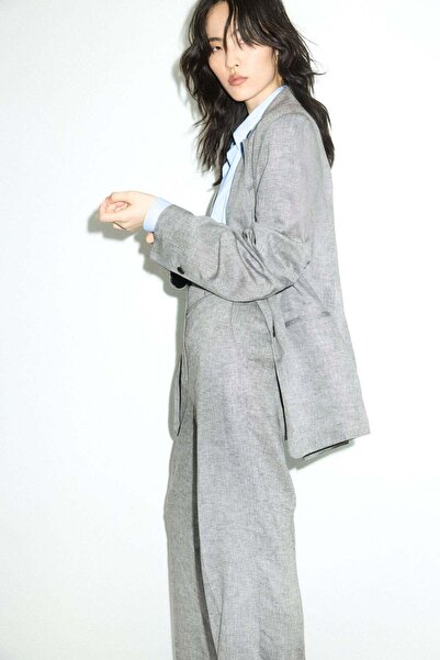 H&M Tailored linen-blend trousers