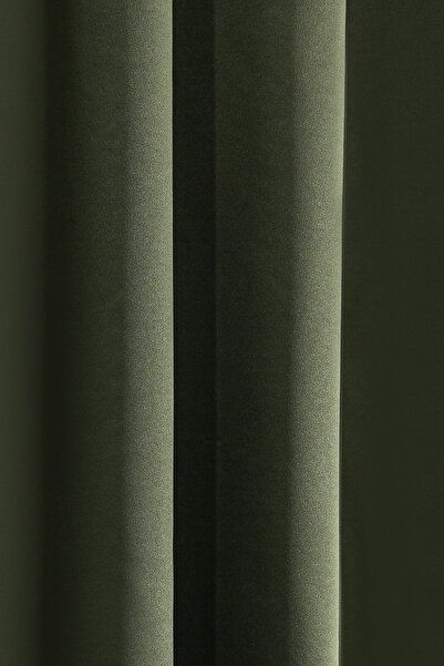 Premier Home Blackout Ringed Background Curtain Khaki 140X260