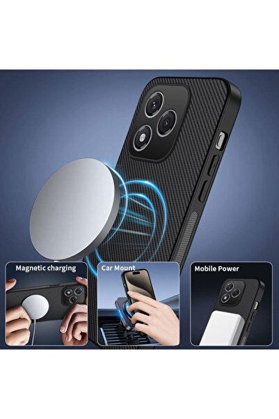 Generic Magnetic Case for Honor 400 Lite 5G, Premium Twill Texture，Fashion Shockproof Honor 400 Lite Cover