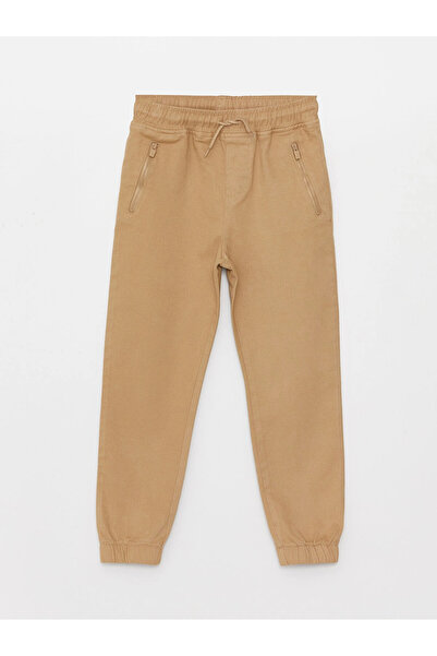LC Waikiki Lcw Kids Beige Comfortable Fit Boys Jogger Pants with Elastic Waist