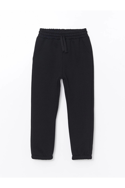 LC Waikiki LCW Kids Μαύρο Ελαστικό Μέσης Πλάτης Basic Αγορικό Φούτερ Jogger