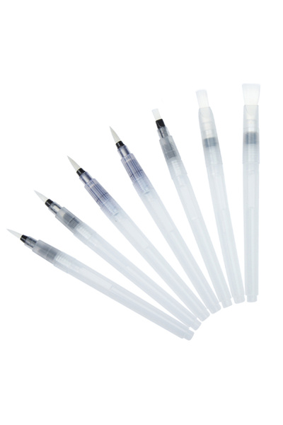 ACUTO Su Hazneli Doldurulabilir Sulu Boya Fırçası 6'lı Paket