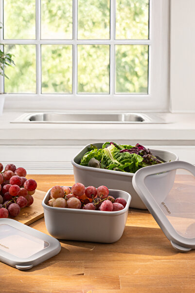 Emsan Lora 2-Piece Storage Container Gray