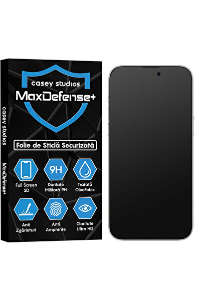 Casey Studios Folie Sticla Mata iPhone 14 Pro Max, Full Cover 3D, Ultra HD, A...