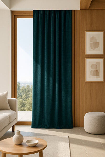 Premier Home Rayna Velvet Curtain Blue 120X210