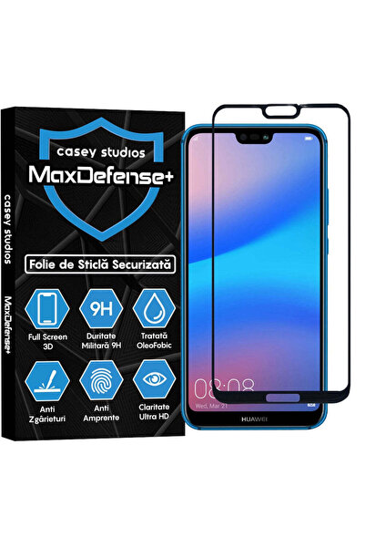 Casey Studios Folie Sticla Huawei P20 lite, Full Cover 3D, Ultra HD, Anti Zgarieturi, Anti Socuri, Margini Negre