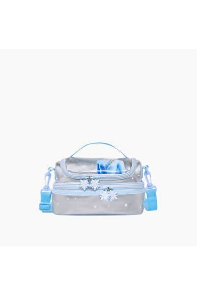 Disney Frozen Print Double Layer Lunch Bag with Zip Closure