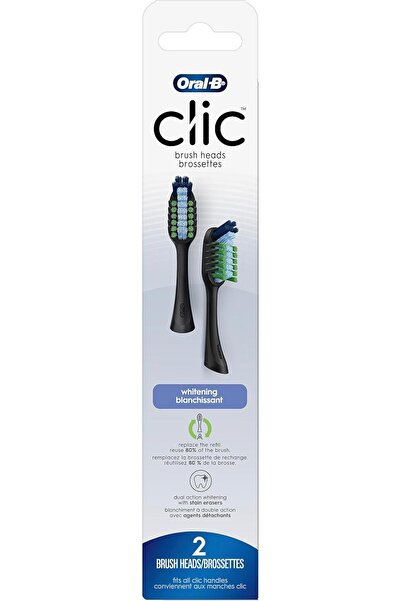Oral-B Clic Replacement Brush Head, Pack of 2, Fits All Clic Handles