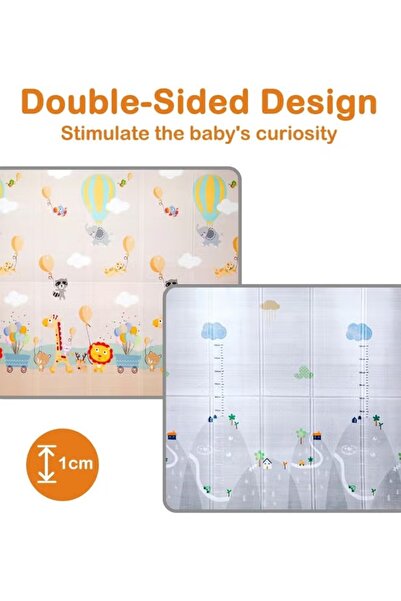 Generic Baby Play Mat 200×180cm Foldable Padding Foam Playmat Waterproof Activity Baby Crawling Mat