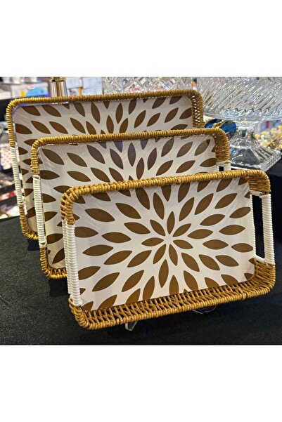 pırıltı home صينية قش ثلاثية الطبقات