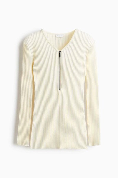 H&M Zip-top ribbed top