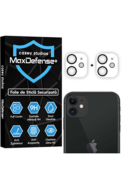 Casey Studios Set 2x Folie Sticla Camera iPhone 11, Ultra HD, Anti Zgarieturi...