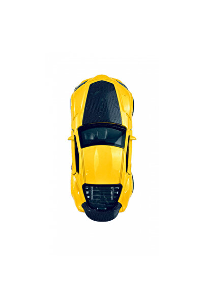 Diecast Metal toy car, Sport, Lights & Sounds, Opening doors and trunk, 11 cm, Yellow