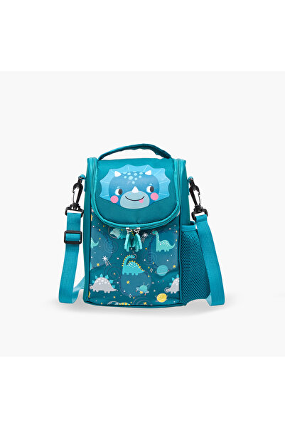 Juniors حقيبة غداء بطبعة ديناصور مع سحاب للإغلاق