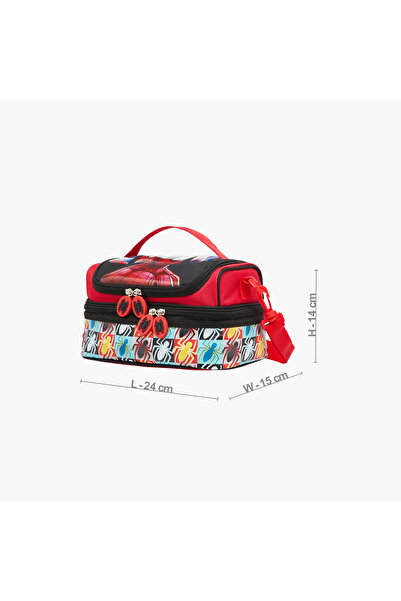 Marvel Spider-Man Print Double Layer Lunch Bag with Zip Closure