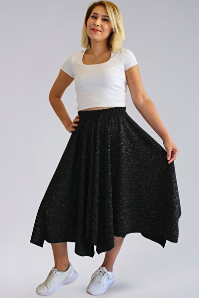 EN WOMAN Seasonal Bohemian Skirt - Asymmetric Seasonal Ecrin Fabric Star Model Women's Skirt
