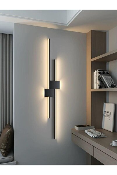 RFAN Lampă de perete LED, model B199-2, 3 tipuri de lumină, 42W, neagră