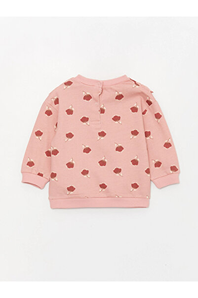 LC Waikiki Lcw Baby Pink Peter Pan collar Baby Girl Sweatshirt and Leggings 2-Piece Set