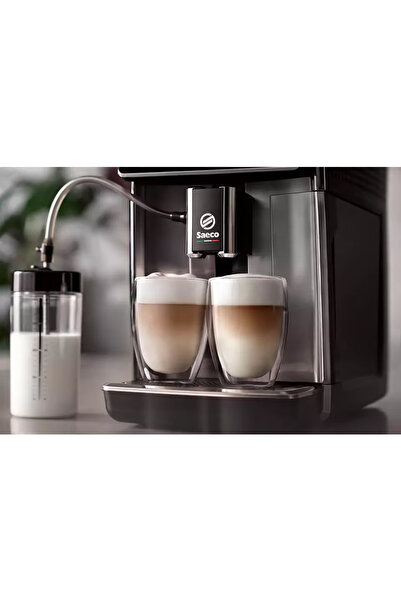 SAECO Aparat automat de cafea, Saeco, Spumator lapte, 16 προγράμματα, οθόνη αφής, 1500 W, 1,8 L, Negru